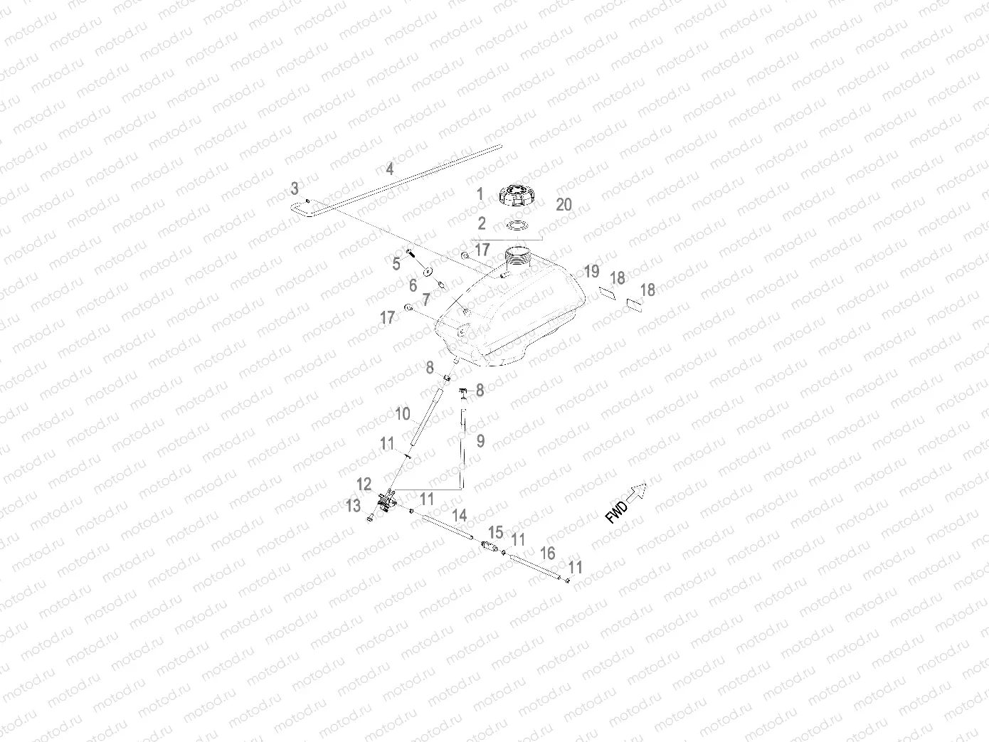 BODY | BODY, FUEL TANK and HOSES - A16YAF09AA (A00029)