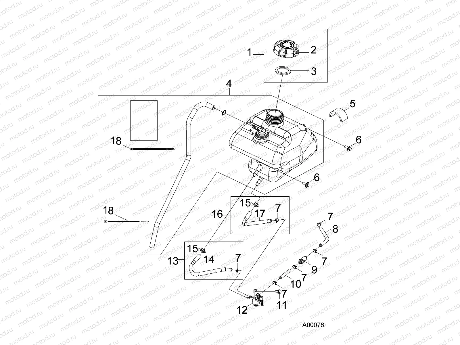 BODY | BODY, FUEL TANK and HOSES - A19YAK05B7/B6/N7/N6 (A00076)