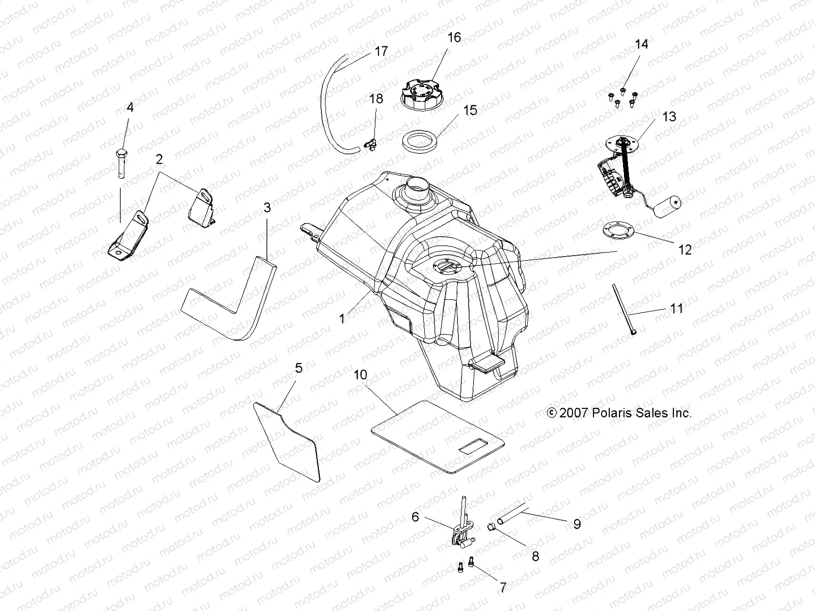BODY | BODY, FUEL TANK ASM. - A08MH50AX/AZ (49ATVFUEL08SP500)