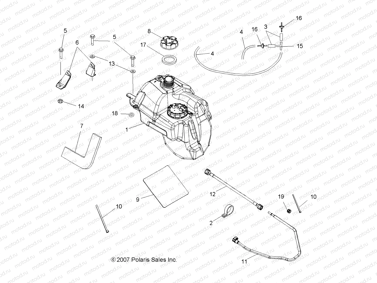BODY | BODY, FUEL TANK ASM. - A08TN68AX/AZ (49ATVFUEL08SPX27)