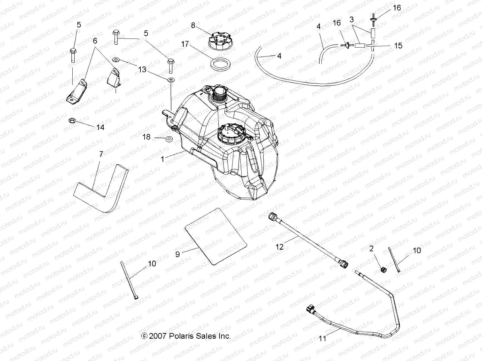 BODY | BODY, FUEL TANK ASM. - A08TN76AA/AQ (49ATVFUEL08SP800INTL)