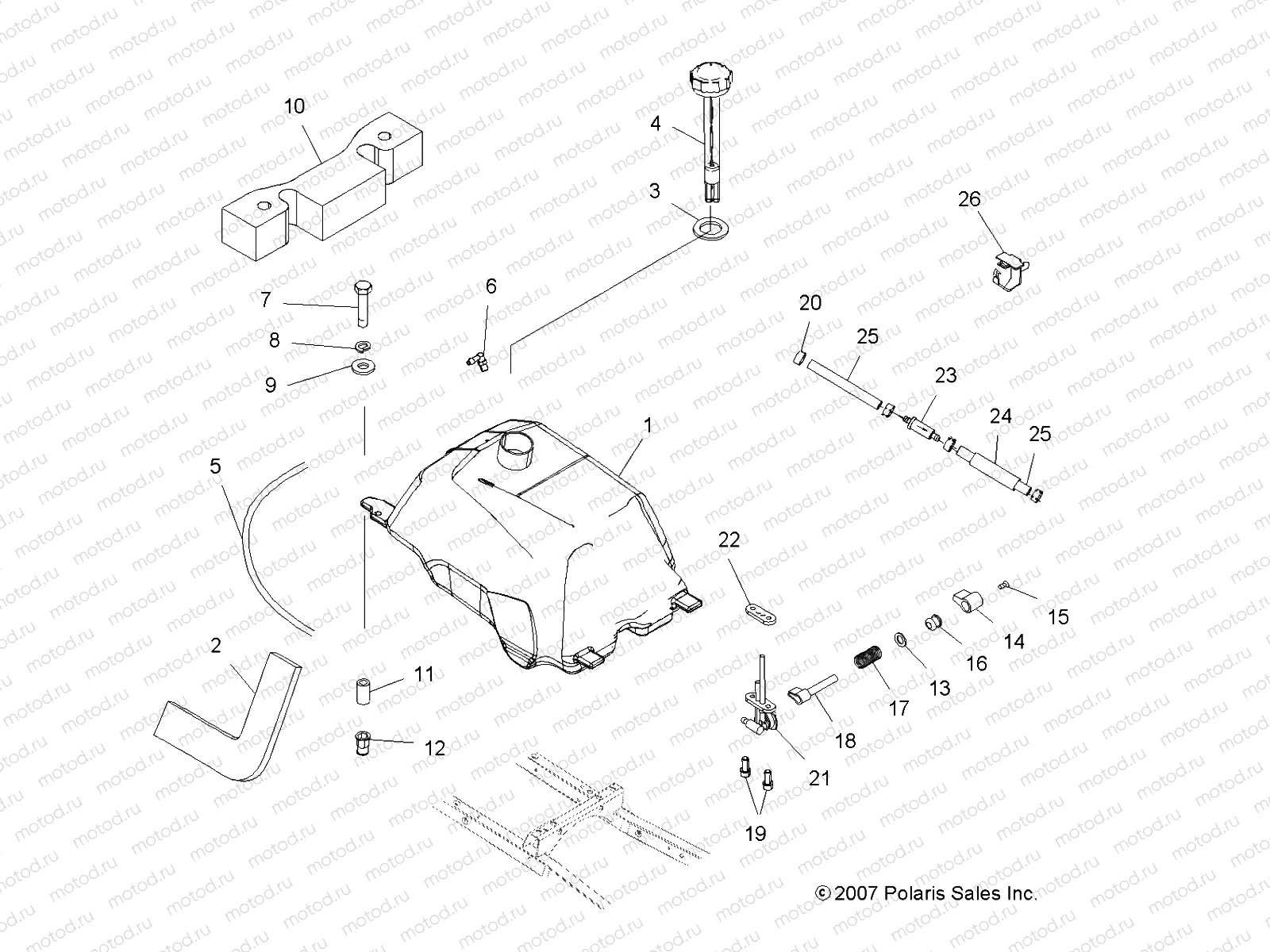 BODY | BODY, FUEL TANK ASM. - A09BG50FA (49ATVFUEL08SCRAM)
