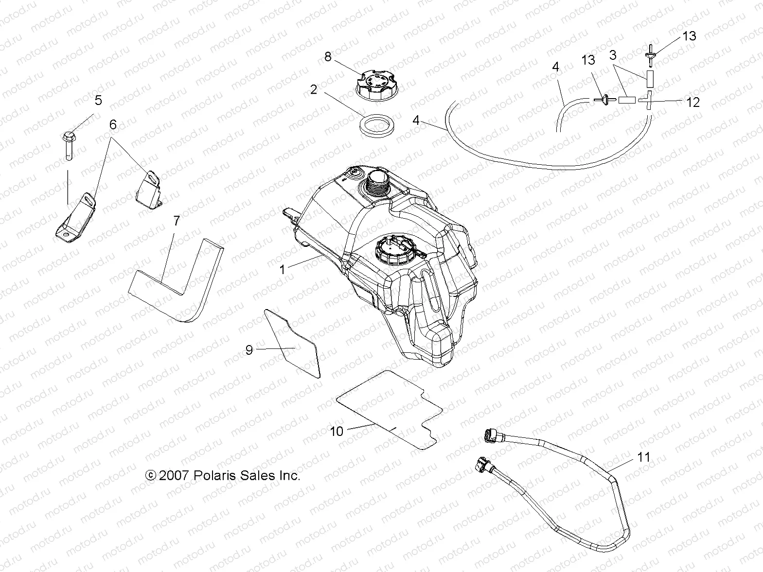 BODY | BODY, FUEL TANK ASM. - A09MN76AX/AZ (49ATVFUEL08SP500EFI)