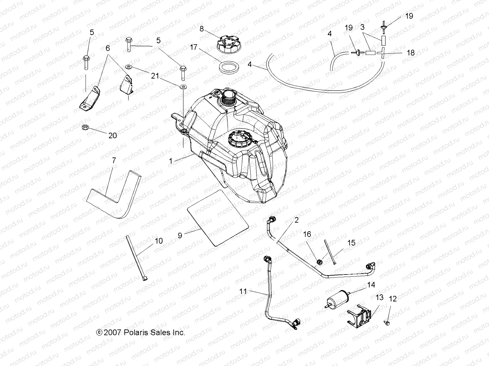 BODY | BODY, FUEL TANK ASM. - A09TN50AX/AZ (49ATVFUEL08SPX25)