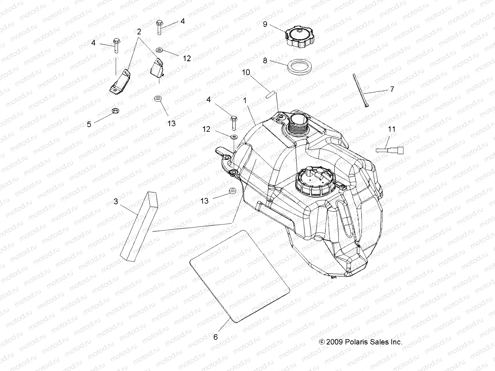 BODY | BODY, FUEL TANK ASM. - A10DH50FX (49ATVFUEL10SP500TRGI)