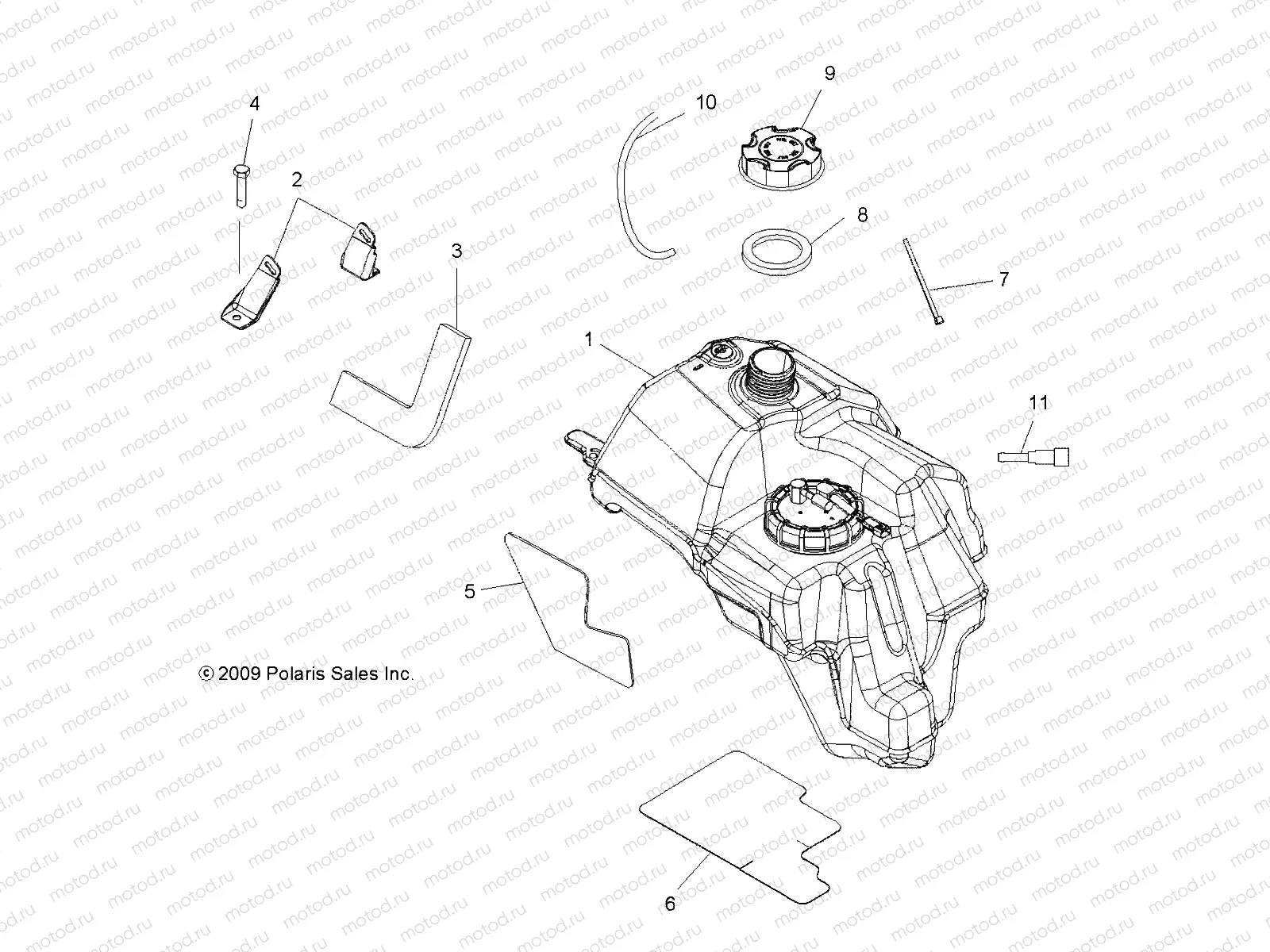 BODY | BODY, FUEL TANK ASM. - A10MH50AJ/AX/AZ (49ATVFUEL10SP500)