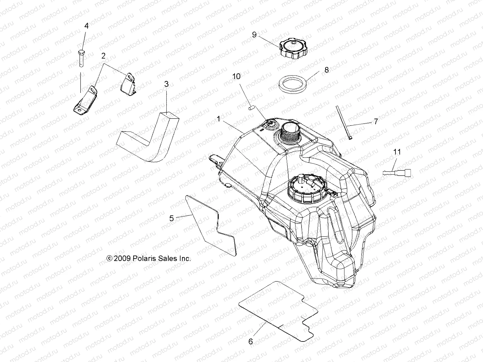 BODY | BODY, FUEL TANK ASM. - A10MH50FX/FF (49ATVFUEL10SP500I)