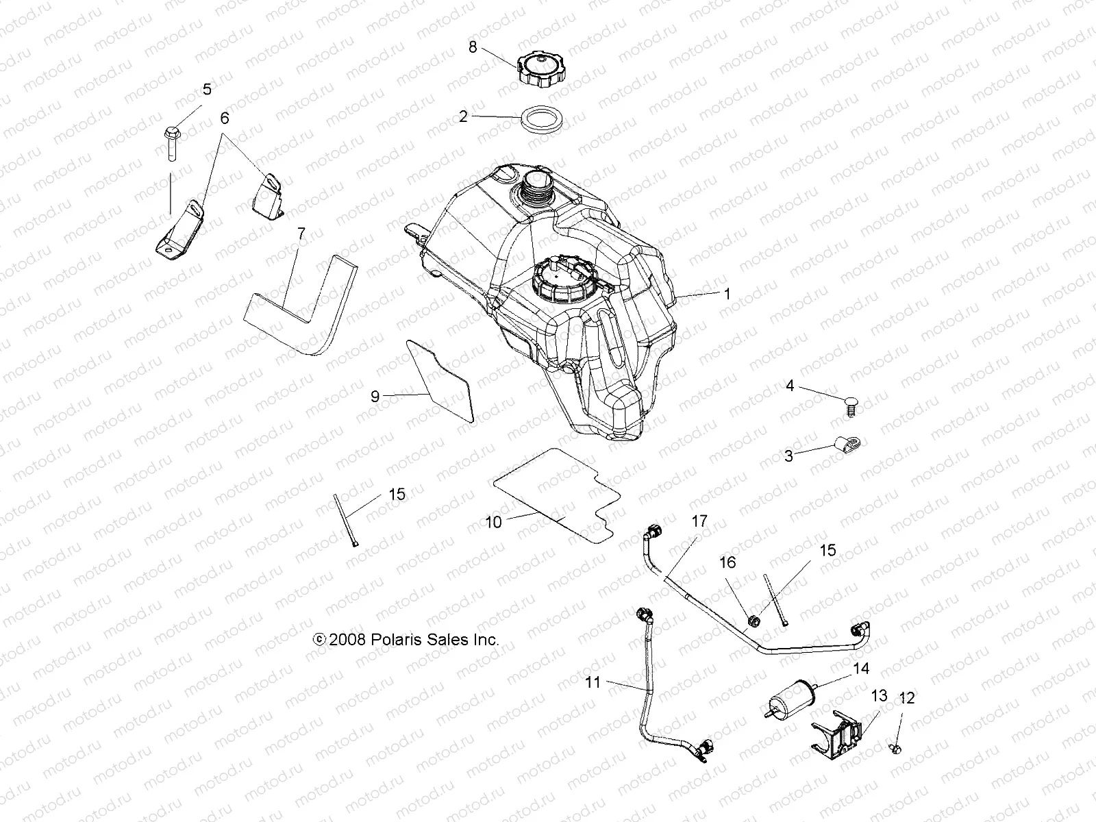BODY | BODY, FUEL TANK ASM. - A10MN50ET (49ATVFUEL09SP500TR)
