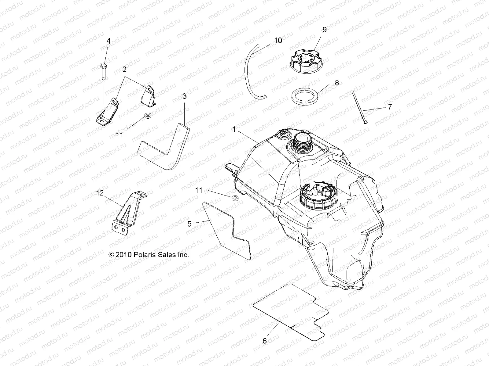 BODY | BODY, FUEL TANK ASM. - A11DH50AX/AZ (49ATVFUEL11SP500TRG)