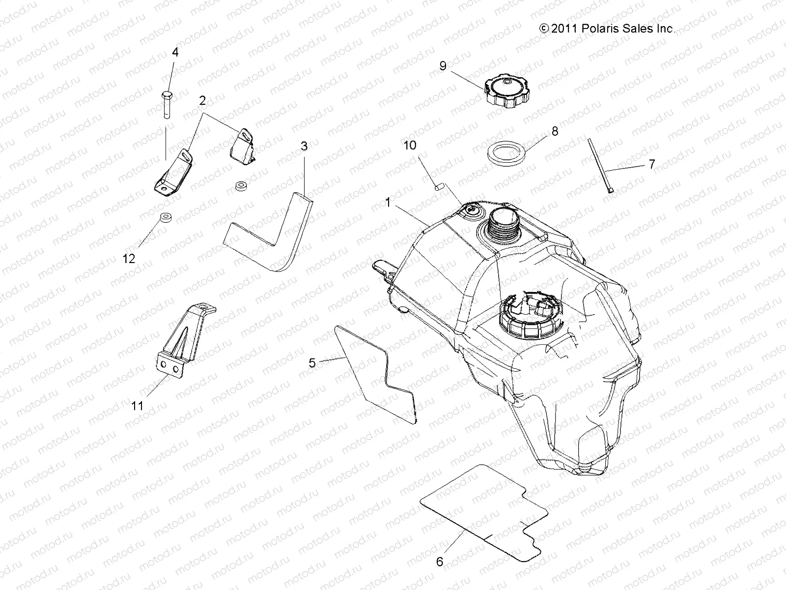 BODY | BODY, FUEL TANK ASM. - A11DH50FX (49ATVFUEL11SPTRG500I)