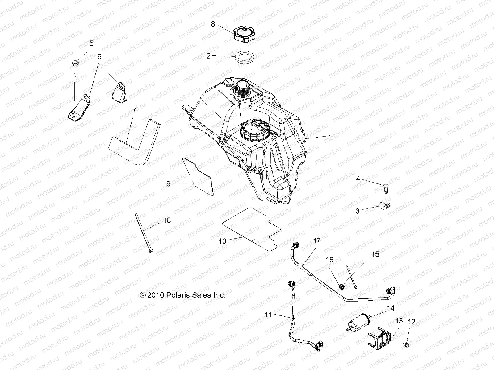 BODY | BODY, FUEL TANK ASM. - A12MN50ET/EX (49ATVFUEL11SP500TR)