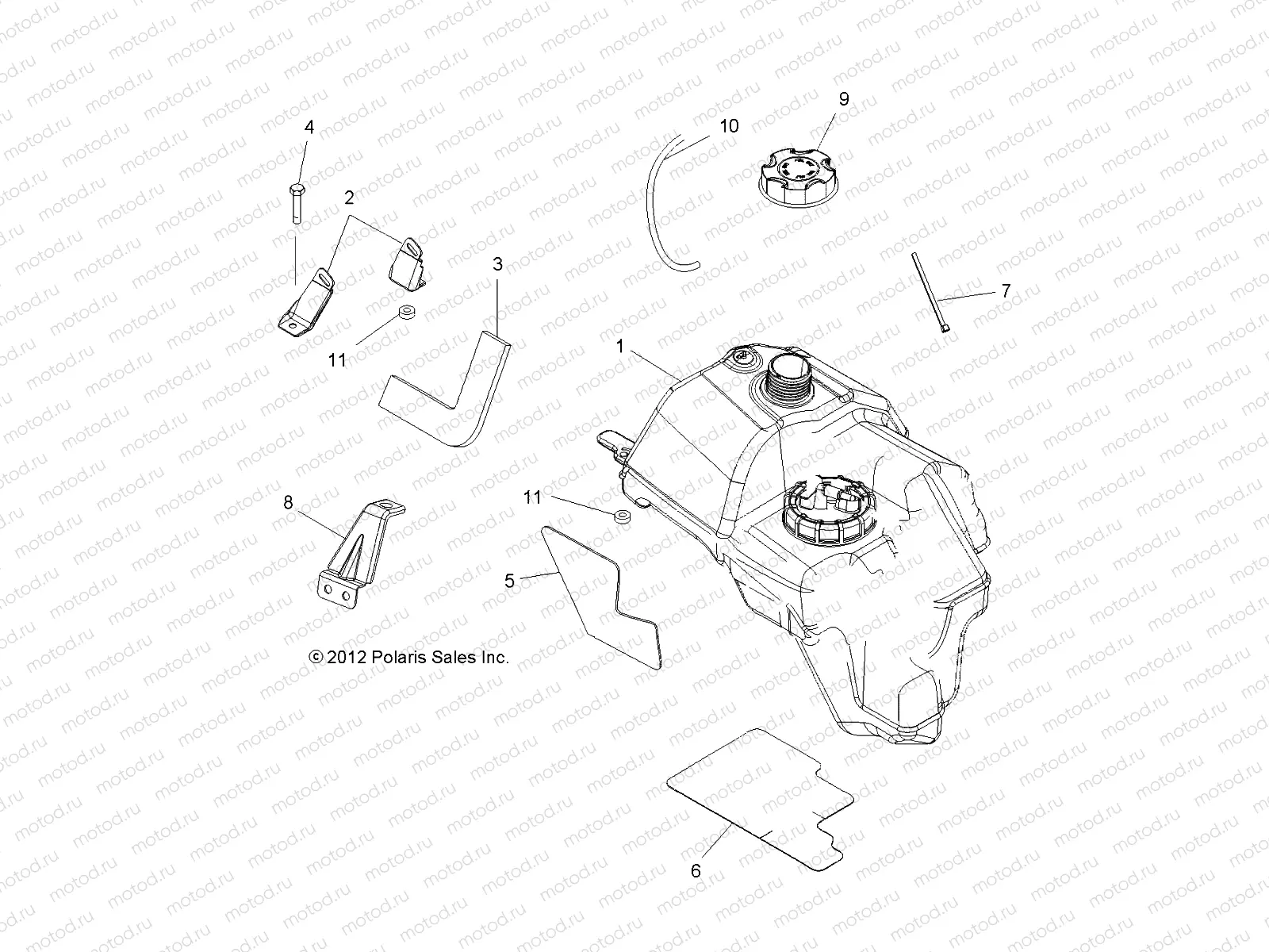 BODY | BODY, FUEL TANK ASM. - A13DH50AX/AZ (49ATVFUEL13SPTRG500)