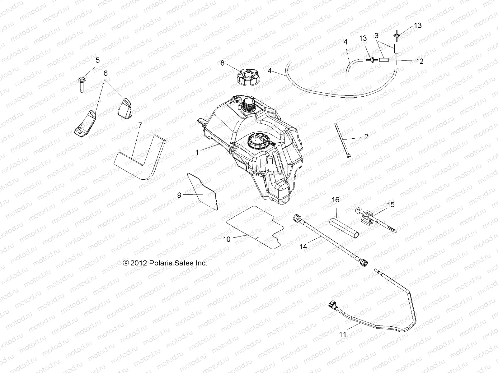 BODY | BODY, FUEL TANK ASM. - A13MH76AD/AX/AZ (49ATVFUEL13SP800)