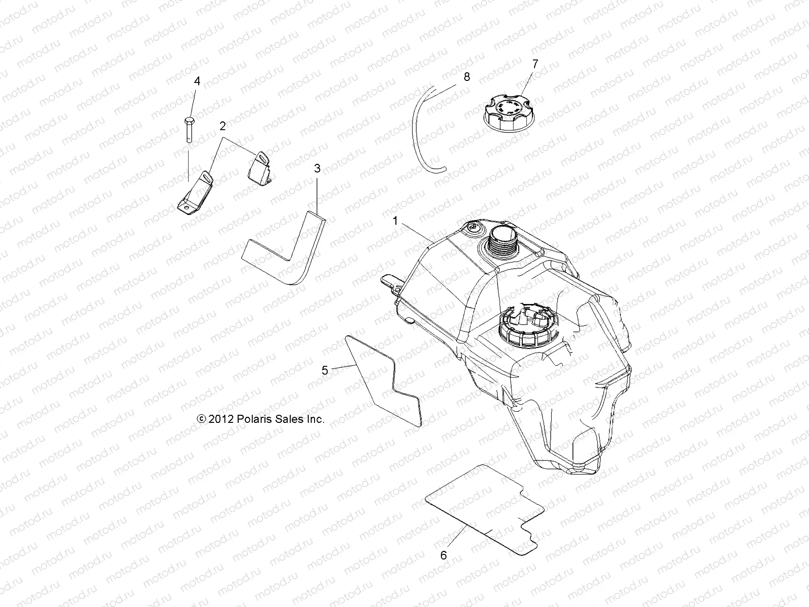 BODY | BODY, FUEL TANK ASM. - A14MB46TH (49ATVFUEL13HAWK)