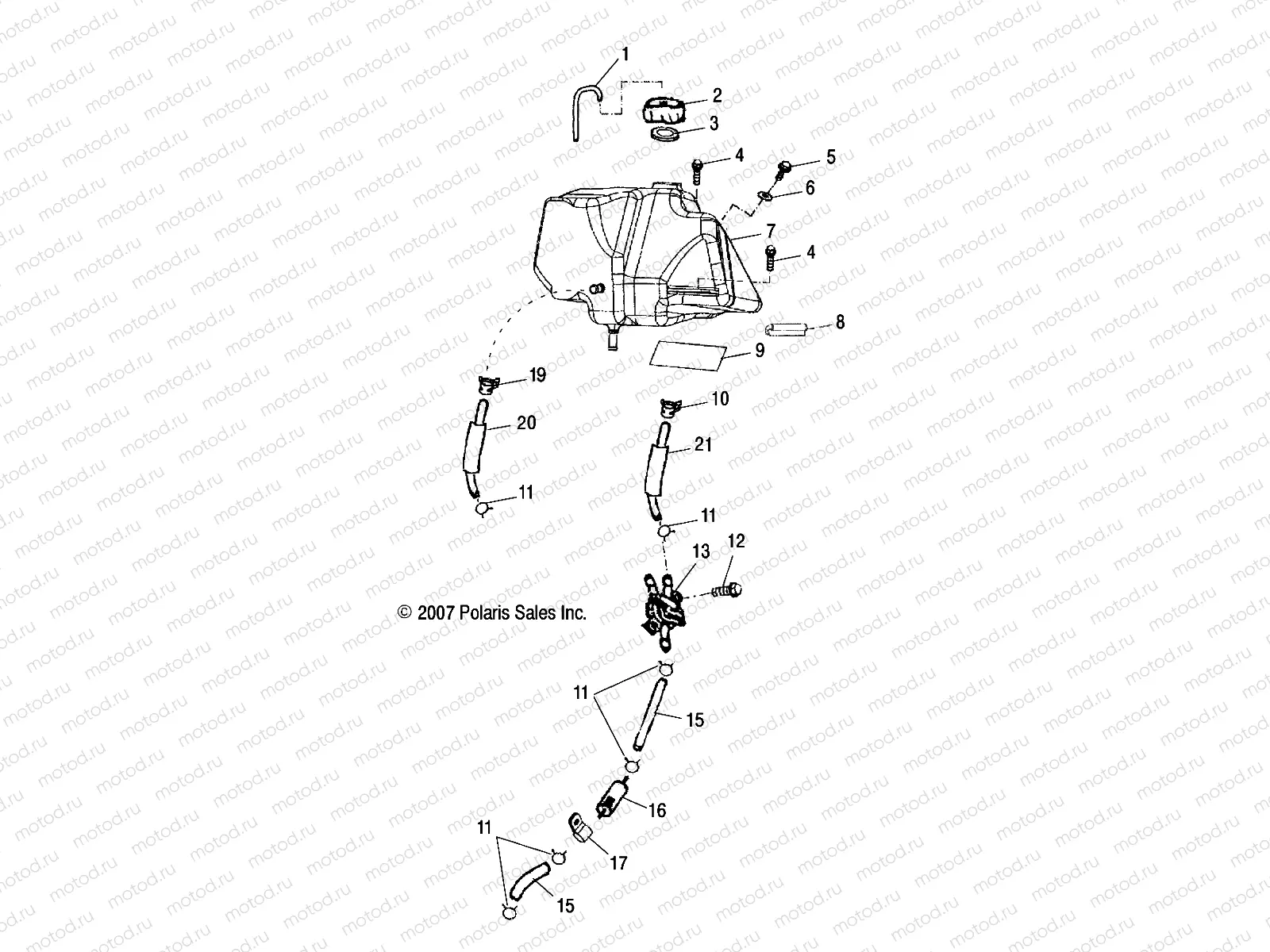 BODY | BODY, FUEL TANK ASM. - A14PB20AF (49ATVFUEL08PHX)