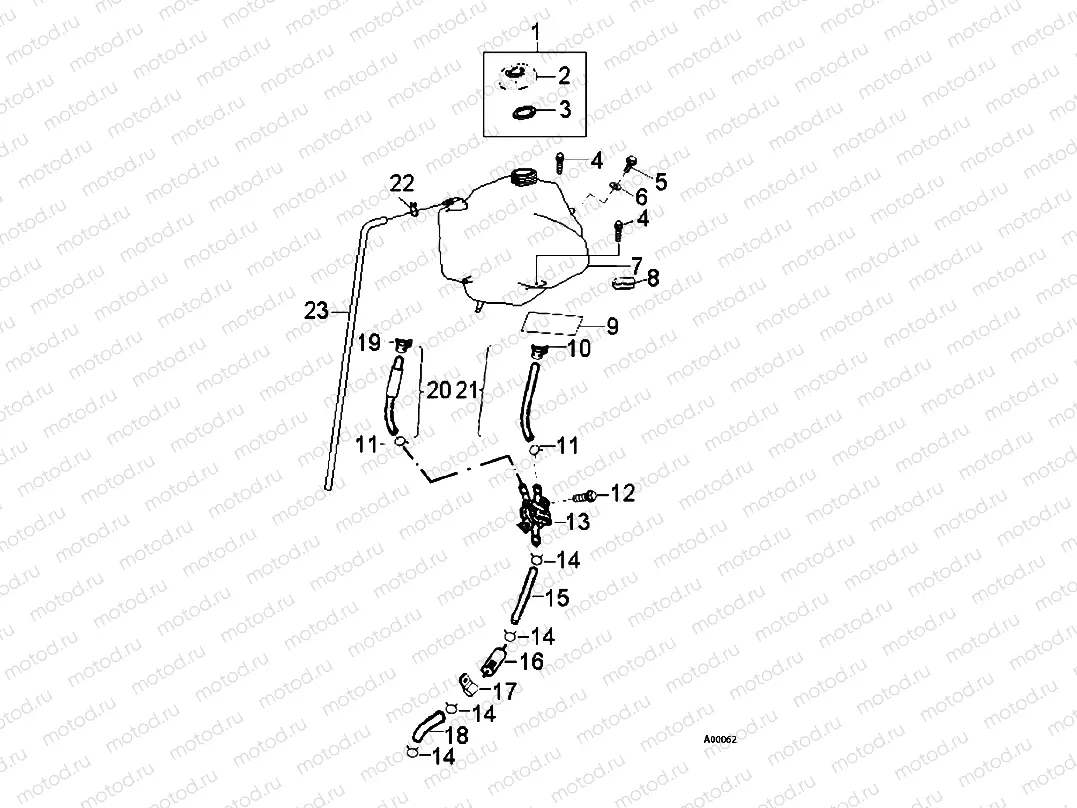 BODY | BODY, FUEL TANK ASM. - A17YAP20A8/N8 (A00062)