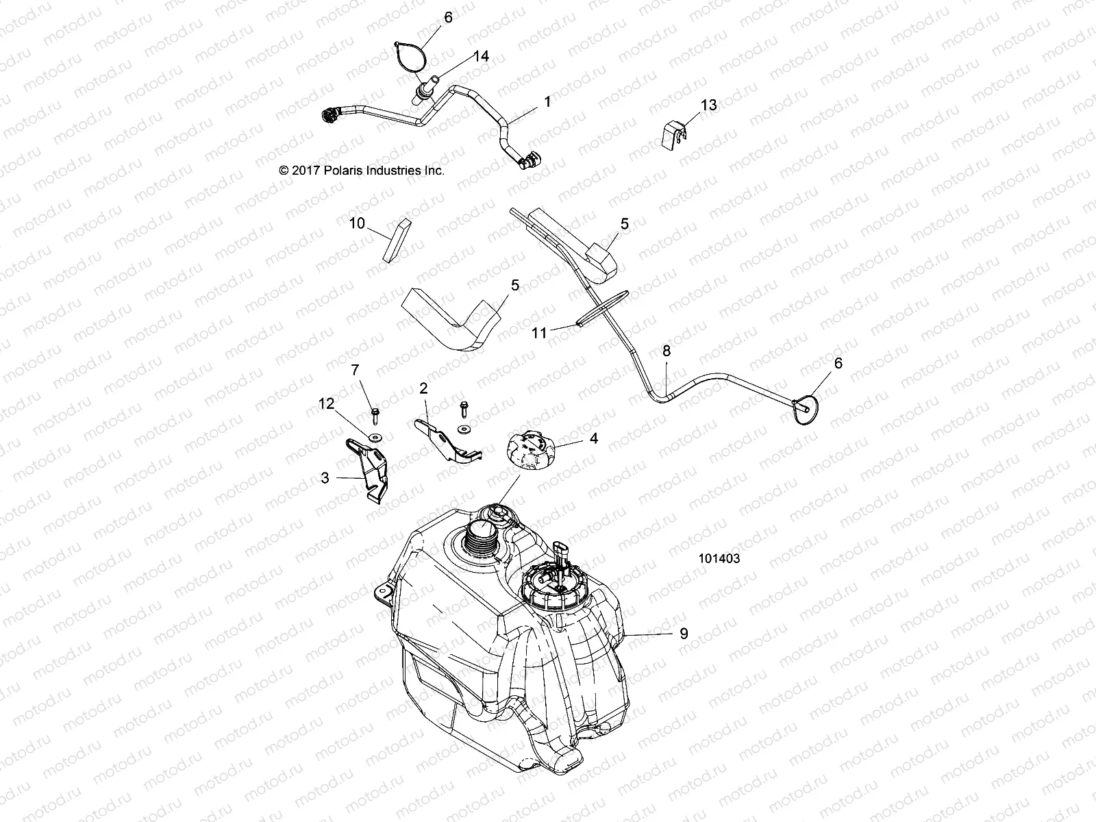 BODY | BODY, FUEL TANK ASM. - A19SDA57R1/SDE57R1 (101403)