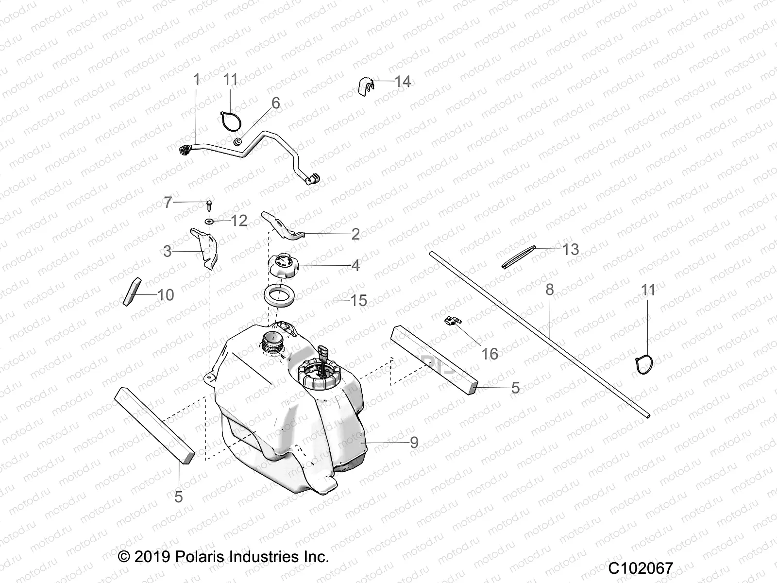 BODY | BODY, FUEL TANK ASM. - A19SDE57F1/SDA57F1 (C102067)