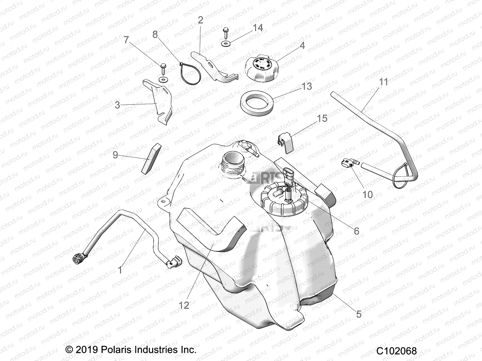 BODY | BODY, FUEL TANK ASM. - A19SEP57C1/SES57C1/2/5/K/SET57C1/2/SEF57C2