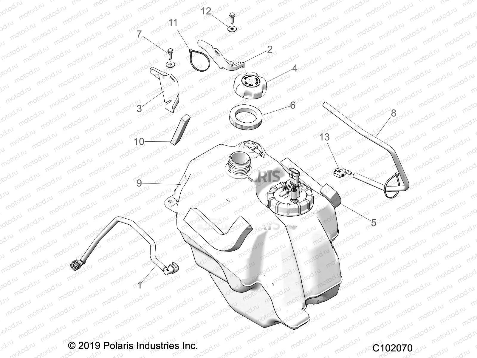 BODY | BODY, FUEL TANK ASM. - A19SHE57FP (C102070)