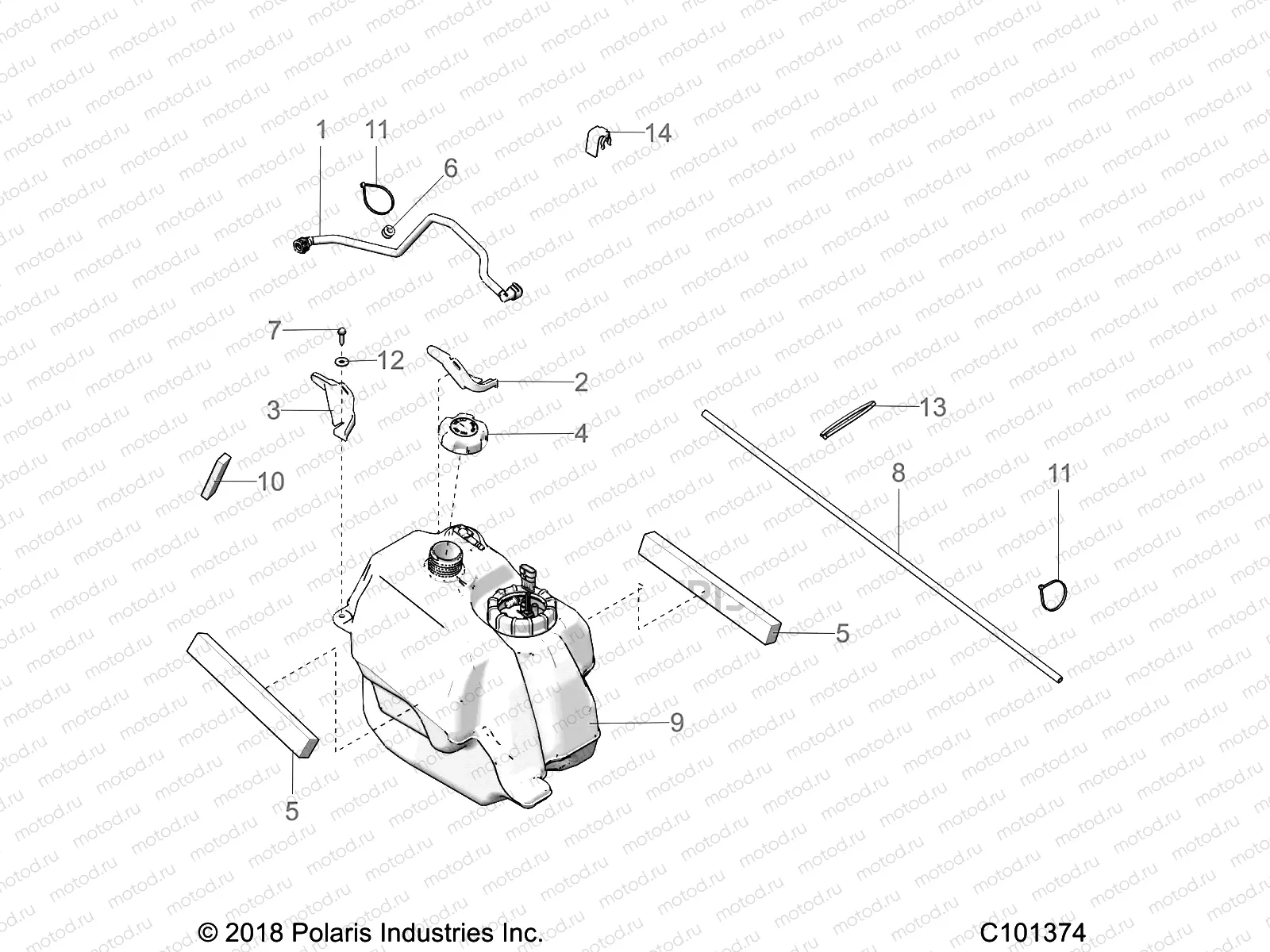 BODY | BODY, FUEL TANK ASM. - A19SHS57FP (C101374)