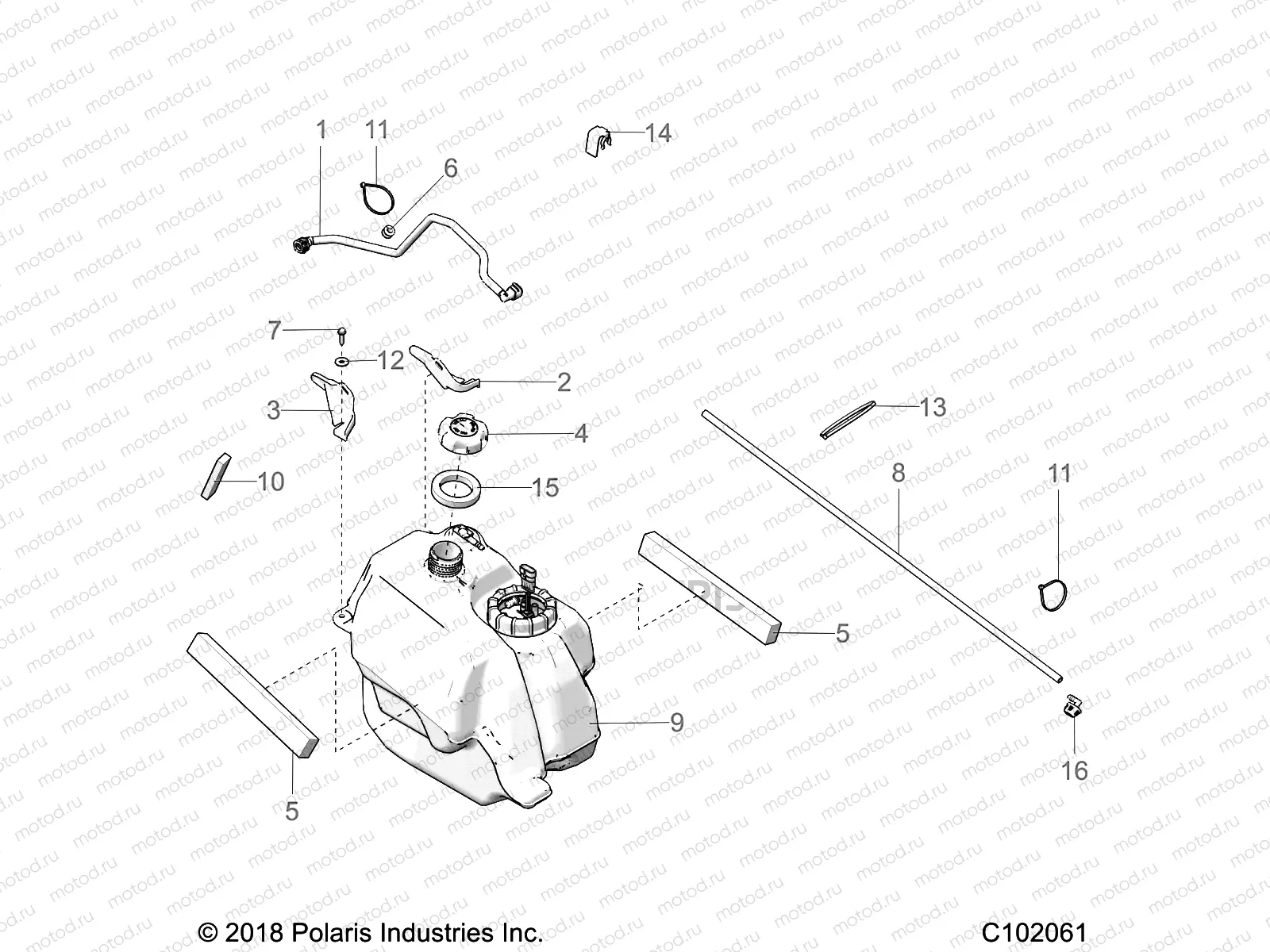 BODY | BODY, FUEL TANK ASM. - A20SDE57F1/S57C5 (C102061)