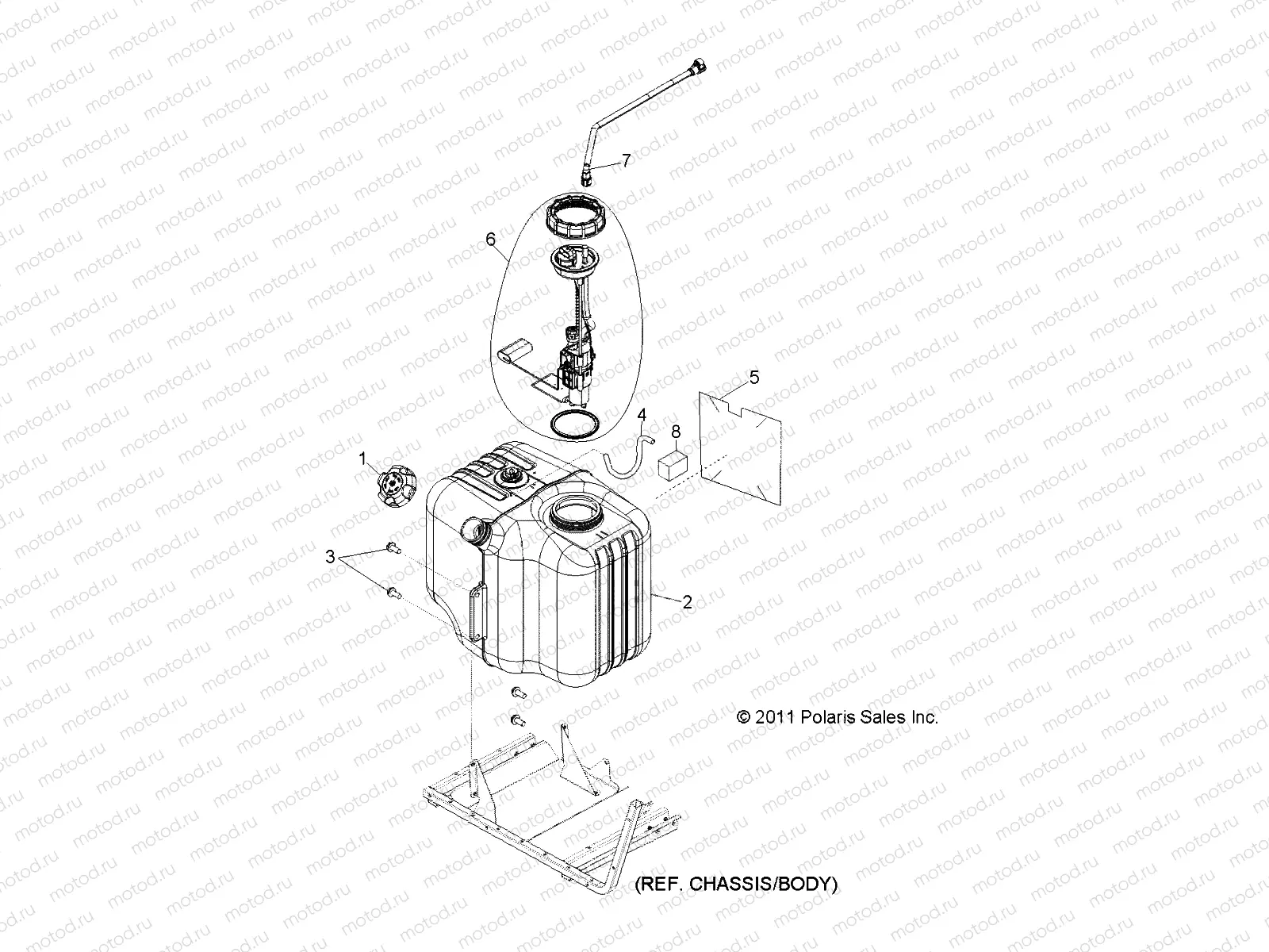 BODY | BODY, FUEL TANK ASM. - R12HR76AG/AR (49RGRFUEL126X6)