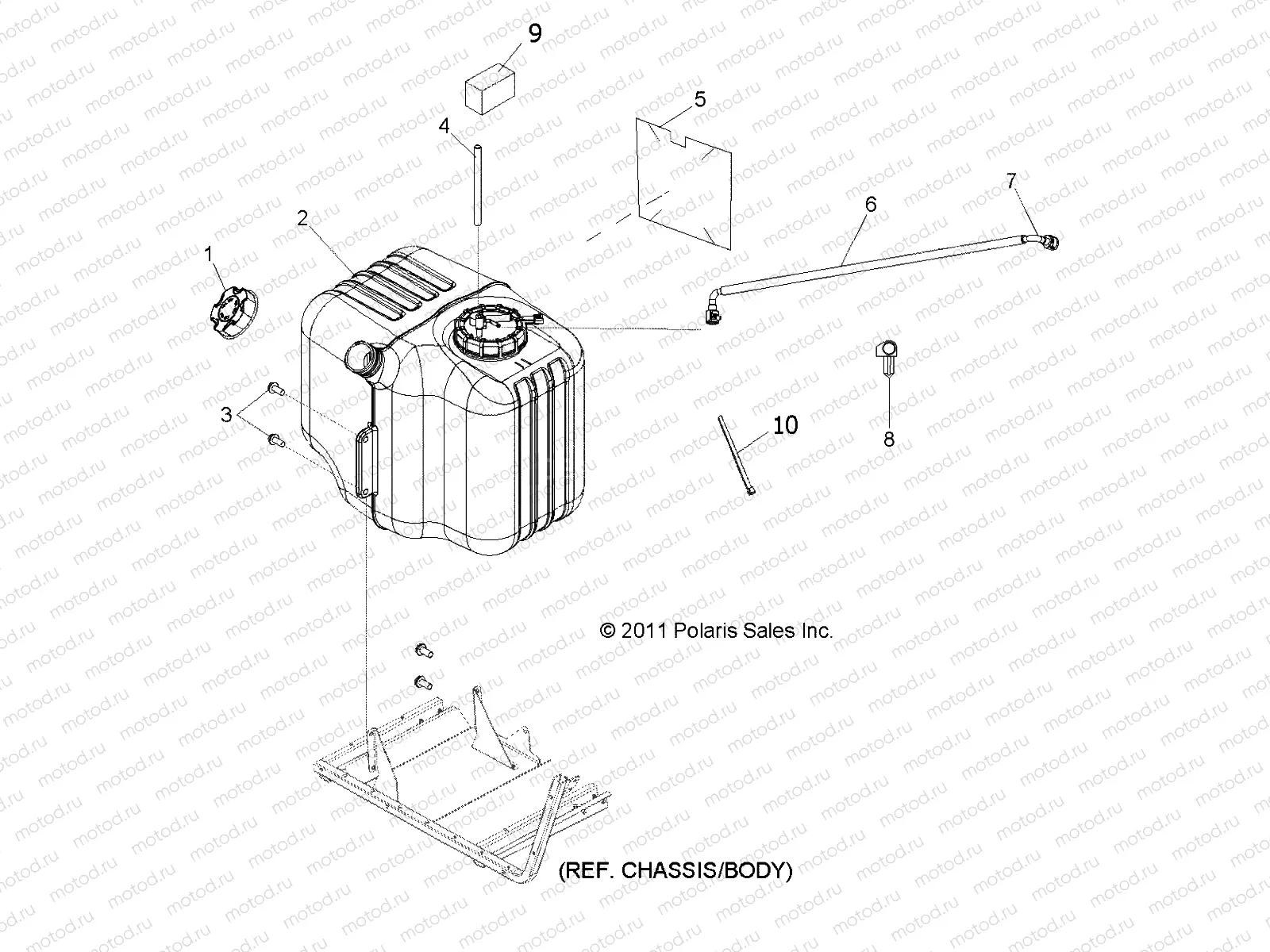 BODY | BODY, FUEL TANK ASM. - R13WH50AG/AH/AR/AX (49RGRFUEL12500CREW)