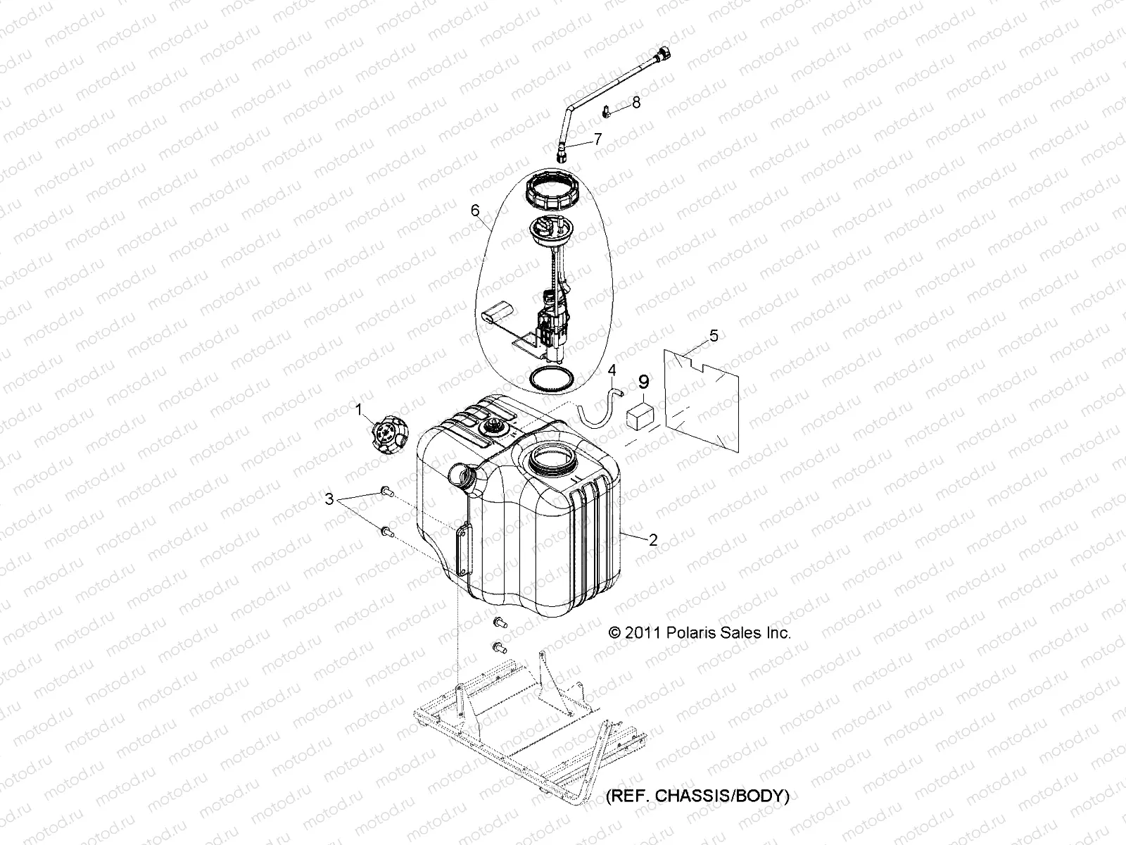 BODY | BODY, FUEL TANK ASM. - R14WH76AA (49RGRFUEL12CREW)