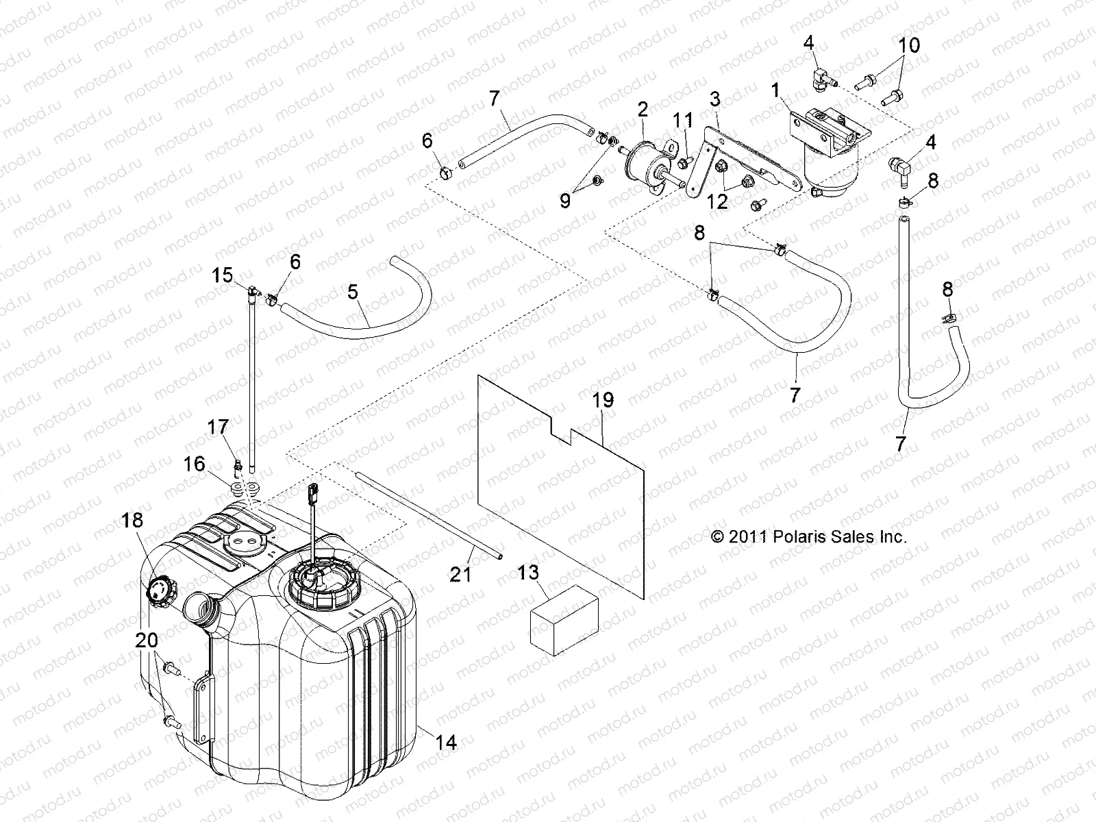BODY | BODY, FUEL TANK ASM. - R14WH90DG (49RGRFUEL12DCREW)