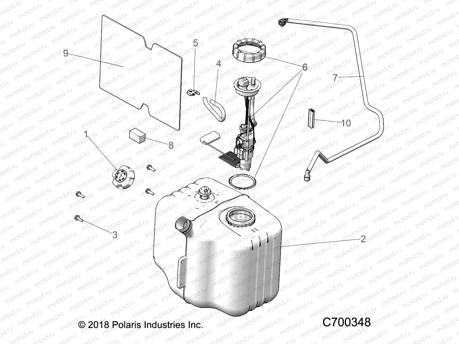BODY | BODY, FUEL TANK ASM. - R22MAA50A1/A7  (C700348)