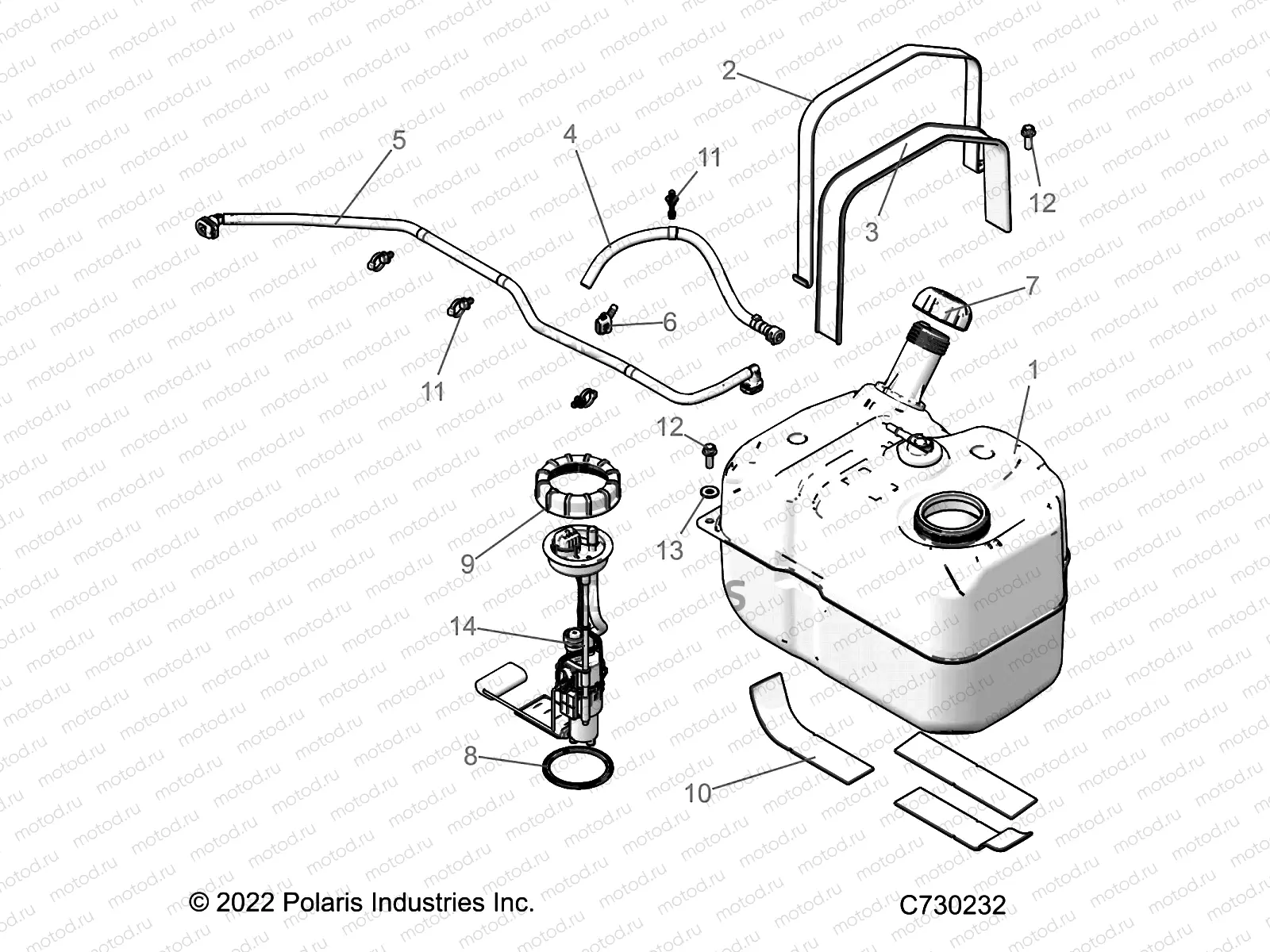 BODY | BODY, FUEL TANK ASM. - R22MAU57B5 (C730232)