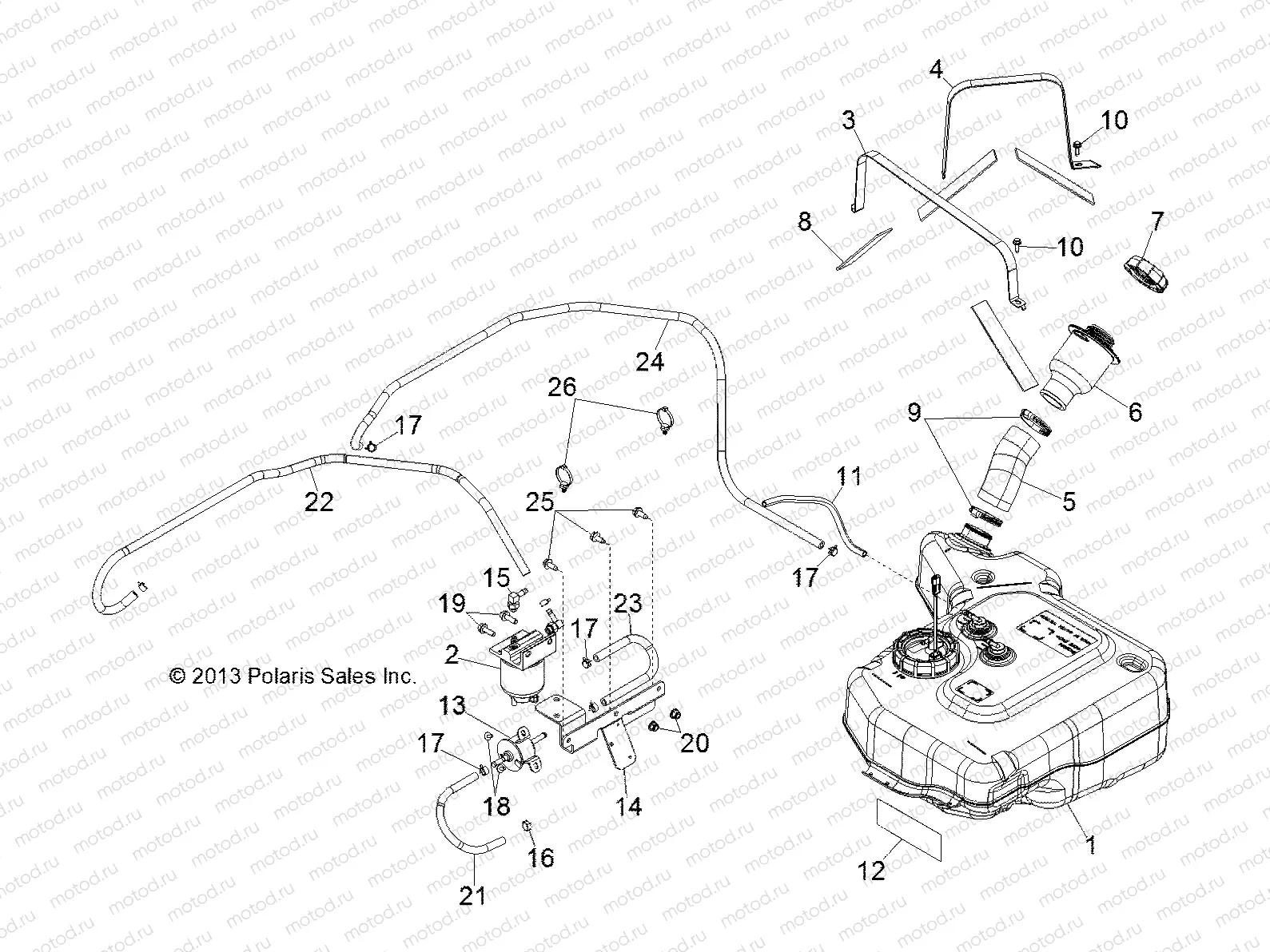 BODY | BODY, FUEL TANK - D131D9JDJ/1L9JDJ/2M9JDJ (49BRUTUSFUEL13)