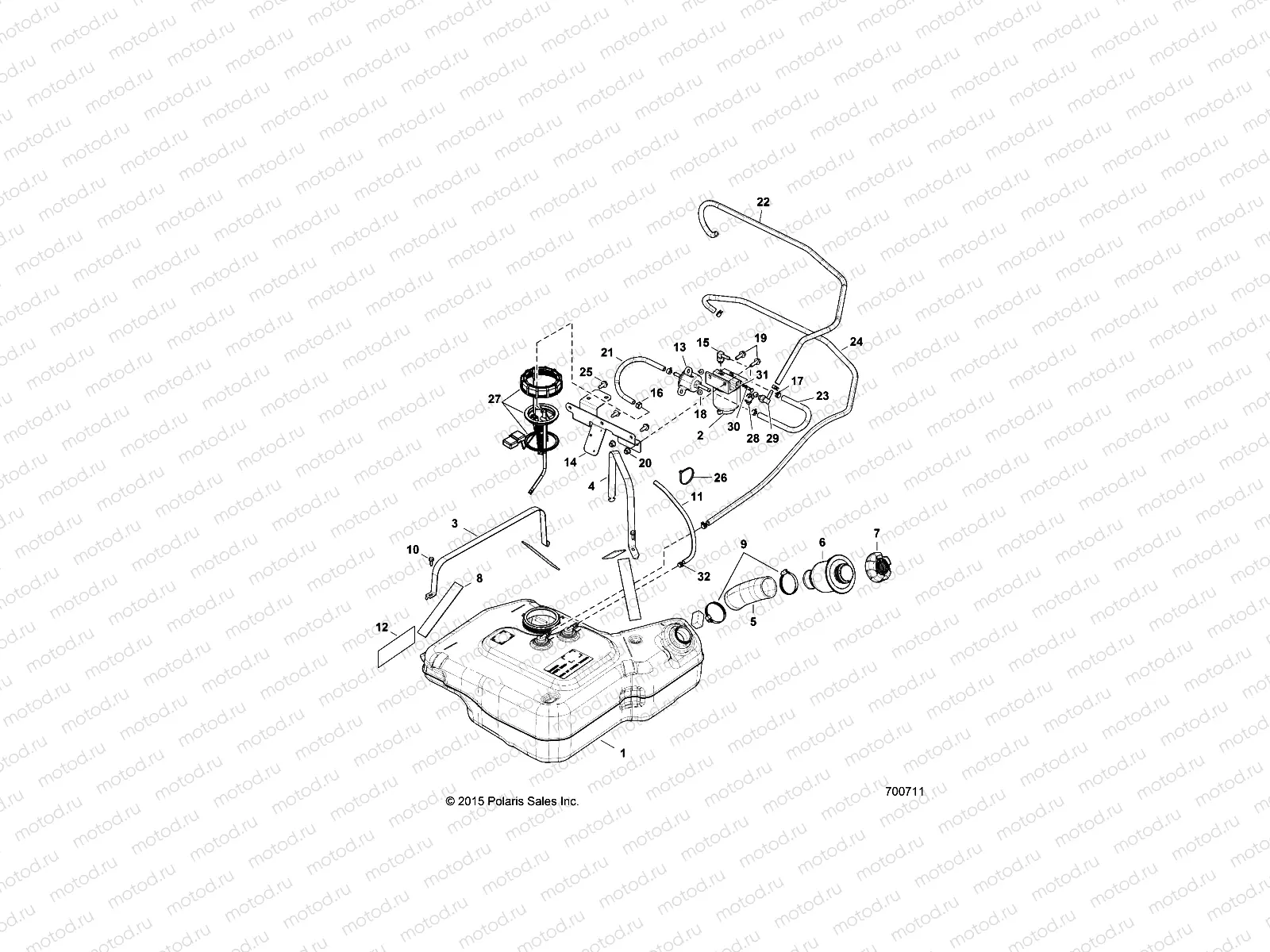 BODY | BODY, FUEL TANK - D16B3PD1AJ/B4 (700711)
