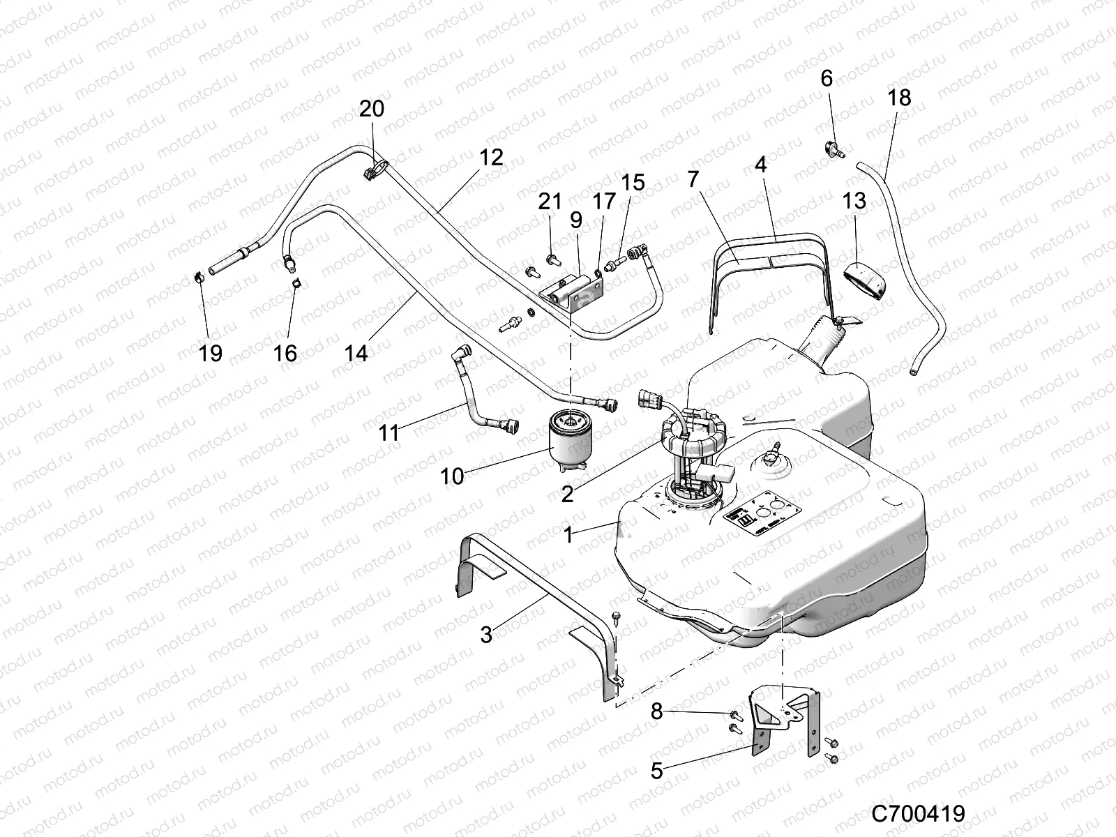 BODY | BODY, FUEL TANK - D19BBPD4B4/BAPD4B4 (C700419)