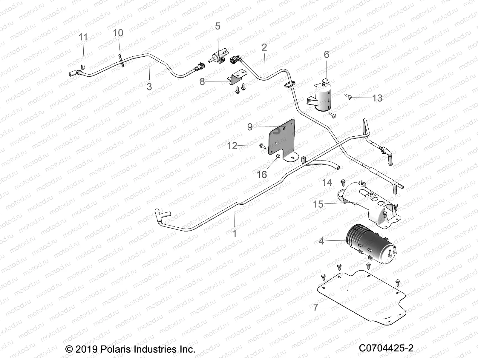 BODY | BODY, FUEL TANK EVAP, CANISTER AND LINES - G21GAP99BM (C0704425-2)