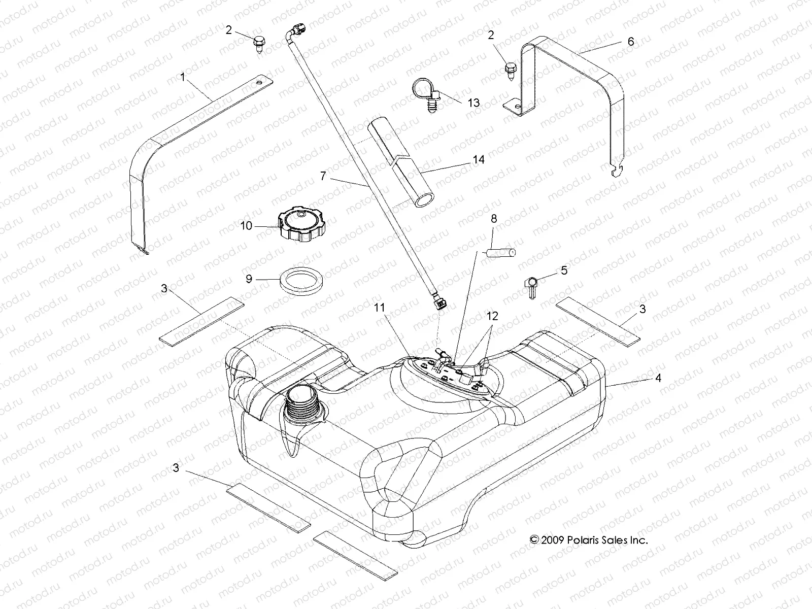 BODY | BODY, FUEL TANK - R10VH76FX (49RGRFUEL10RZRI)