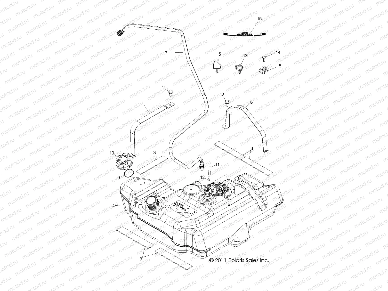 BODY | BODY, FUEL TANK - R12VH57AD (49RGRFUEL12RZR600)