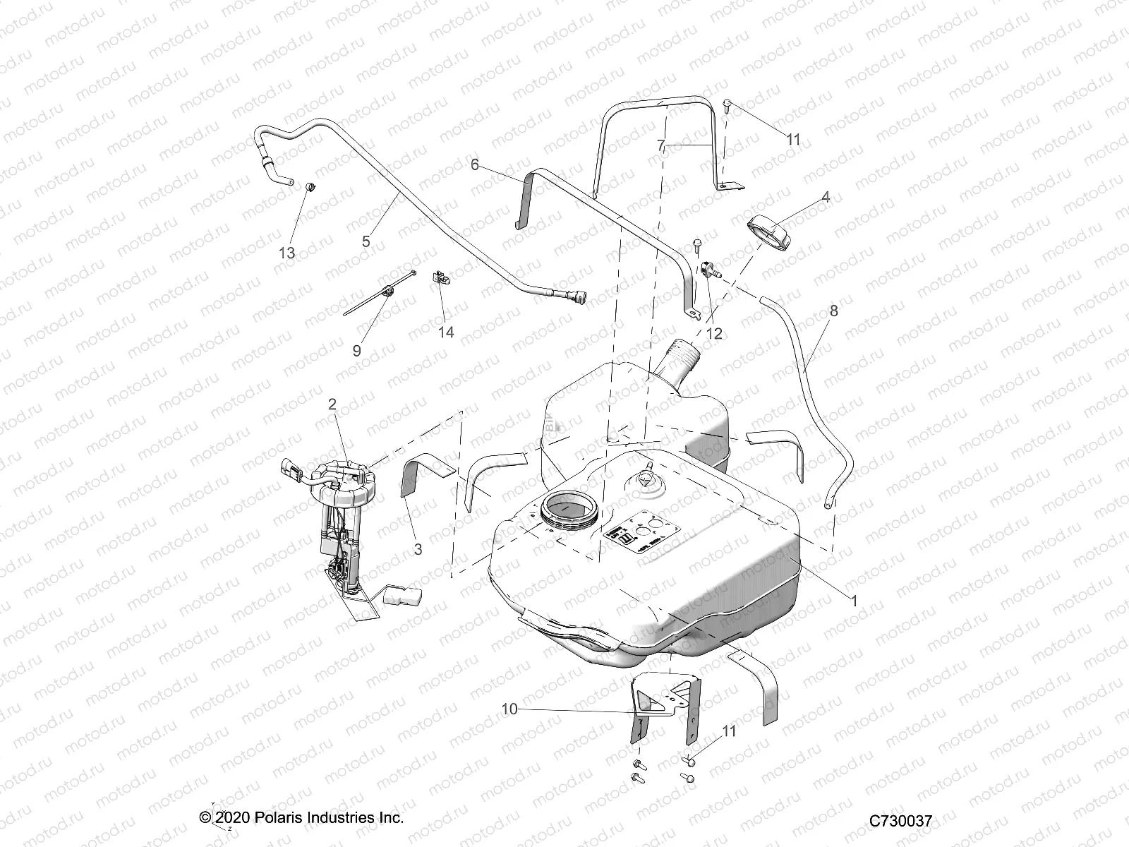 BODY | BODY, FUEL TANK - R23RRED4FA/DA/SD4CA/CK (C730037)