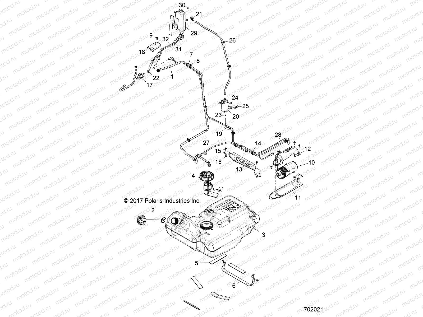 BODY | BODY, FUEL TANK - Z18VDE99BK/BJ/BW/K99BK (702021)