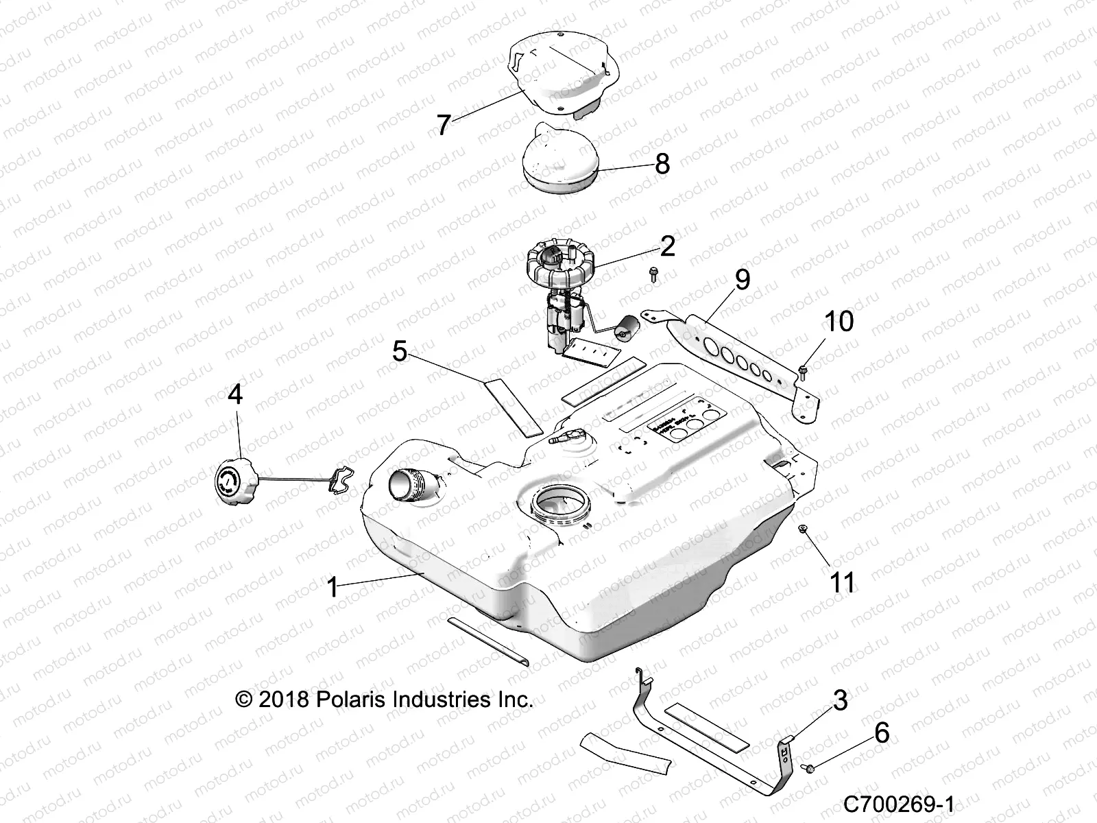 BODY | BODY, FUEL TANK - Z20NAE99AC/AL/AN/BC/BL/BN/K99AF/AK/BF/BK/M99AL/R99AZ/BZ (C700269-1)