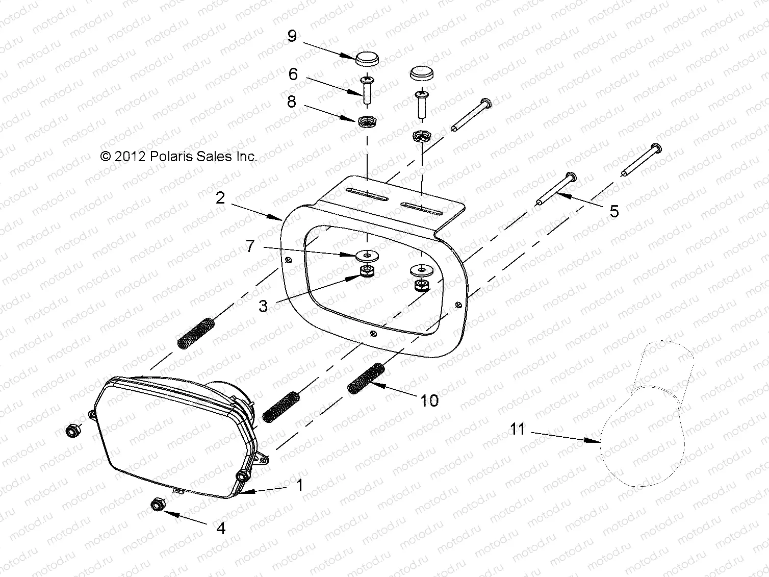BODY | BODY, HEADLAMP DUAL BEAM - e2/e4/e6/eS/eL/eLXD (49GEMBODY11BODYHEADLAMP)