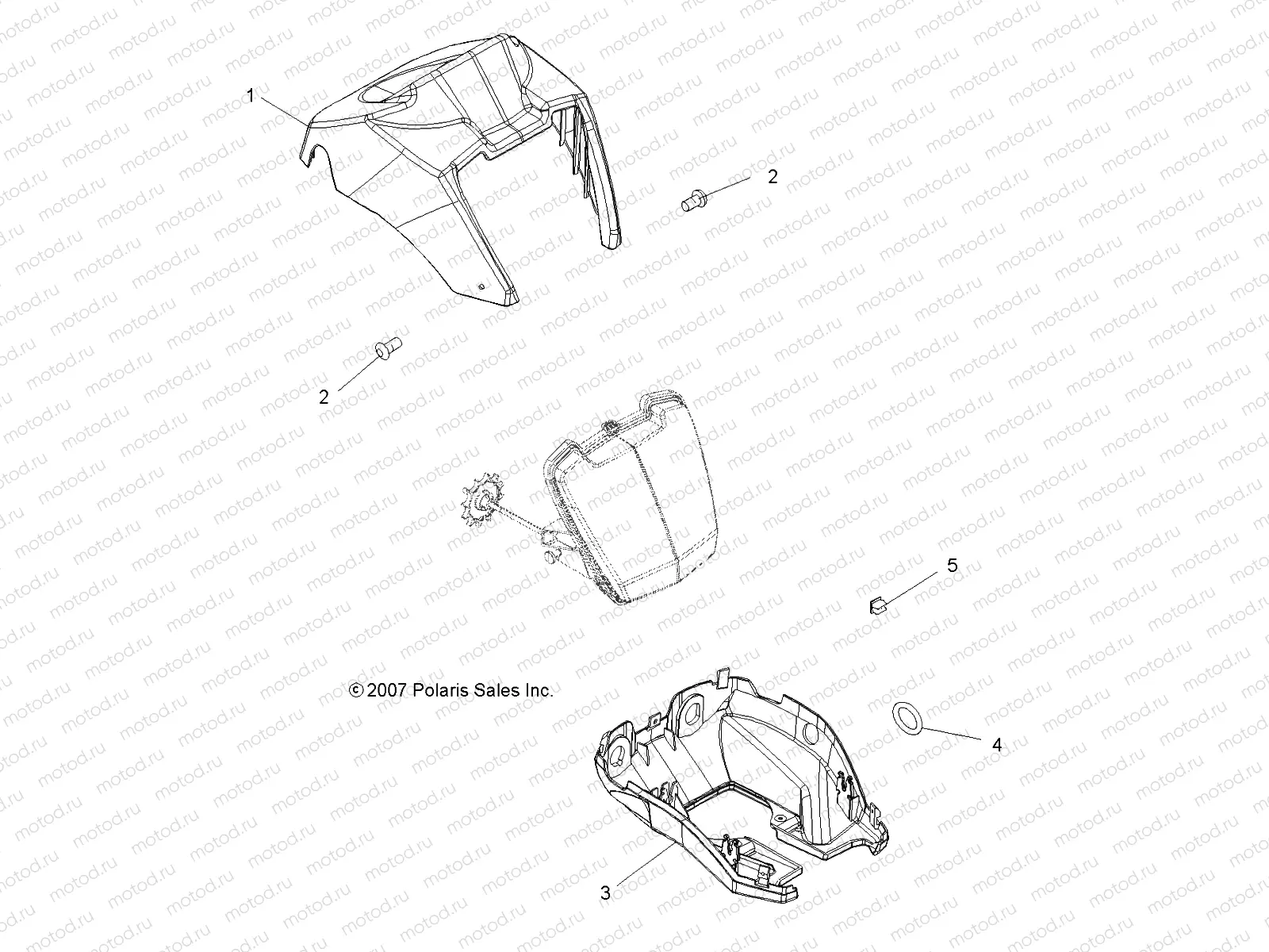 BODY | BODY, HEADLIGHT POD - A08CL50AA (49ATVPOD086X6)