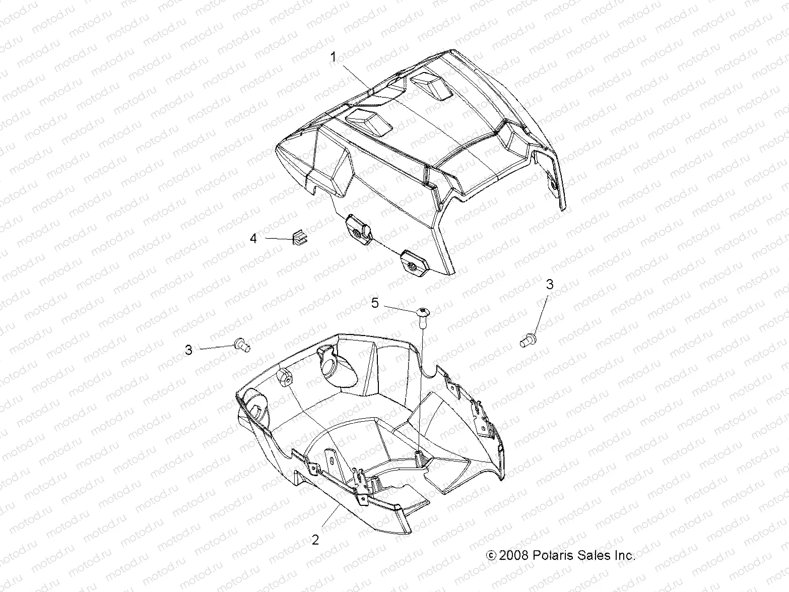 BODY | BODY, HEADLIGHT POD - A12TN55FA (49ATVHEADLIGHT09SPXP550)
