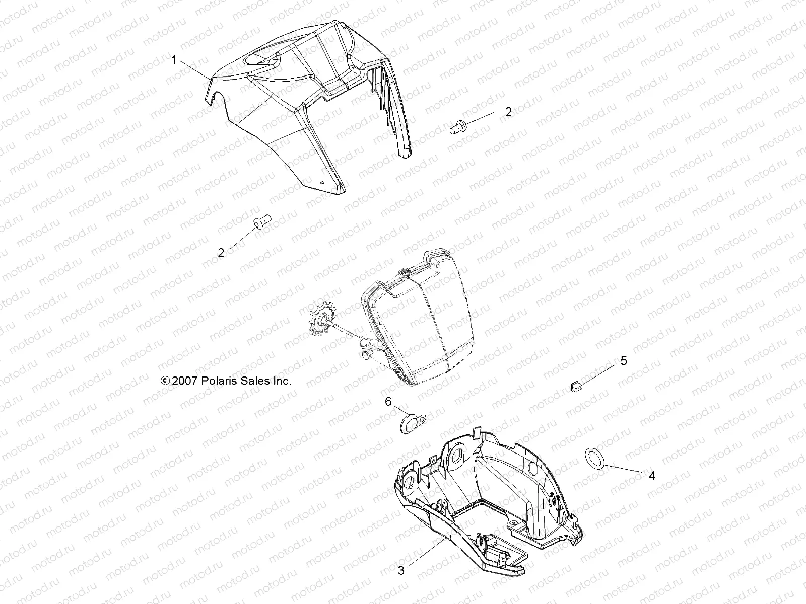 BODY | BODY, HEADLIGHT POD - A13CF76FF (49ATVHEADLIGHT08SP500EFI)