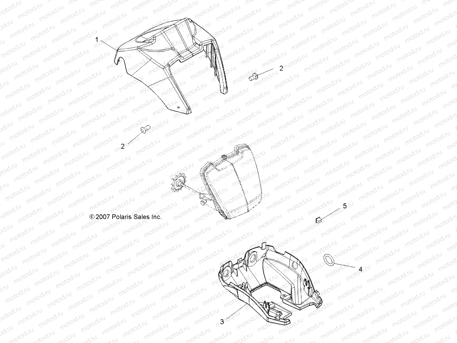 BODY | BODY, HEADLIGHT POD - A13MH50TD (49ATVHEADLIGHT09SP500)