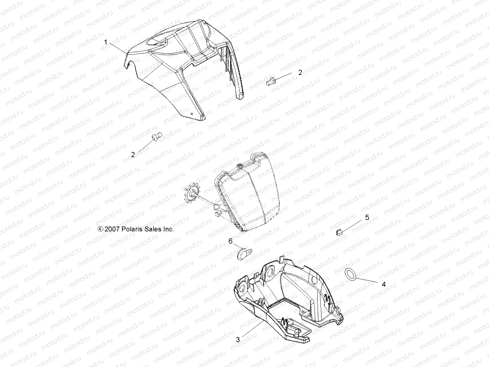 BODY | BODY, HEADLIGHT POD - A16SDA57N2/E57N2 (49ATVHEADLIGHT11SP800)