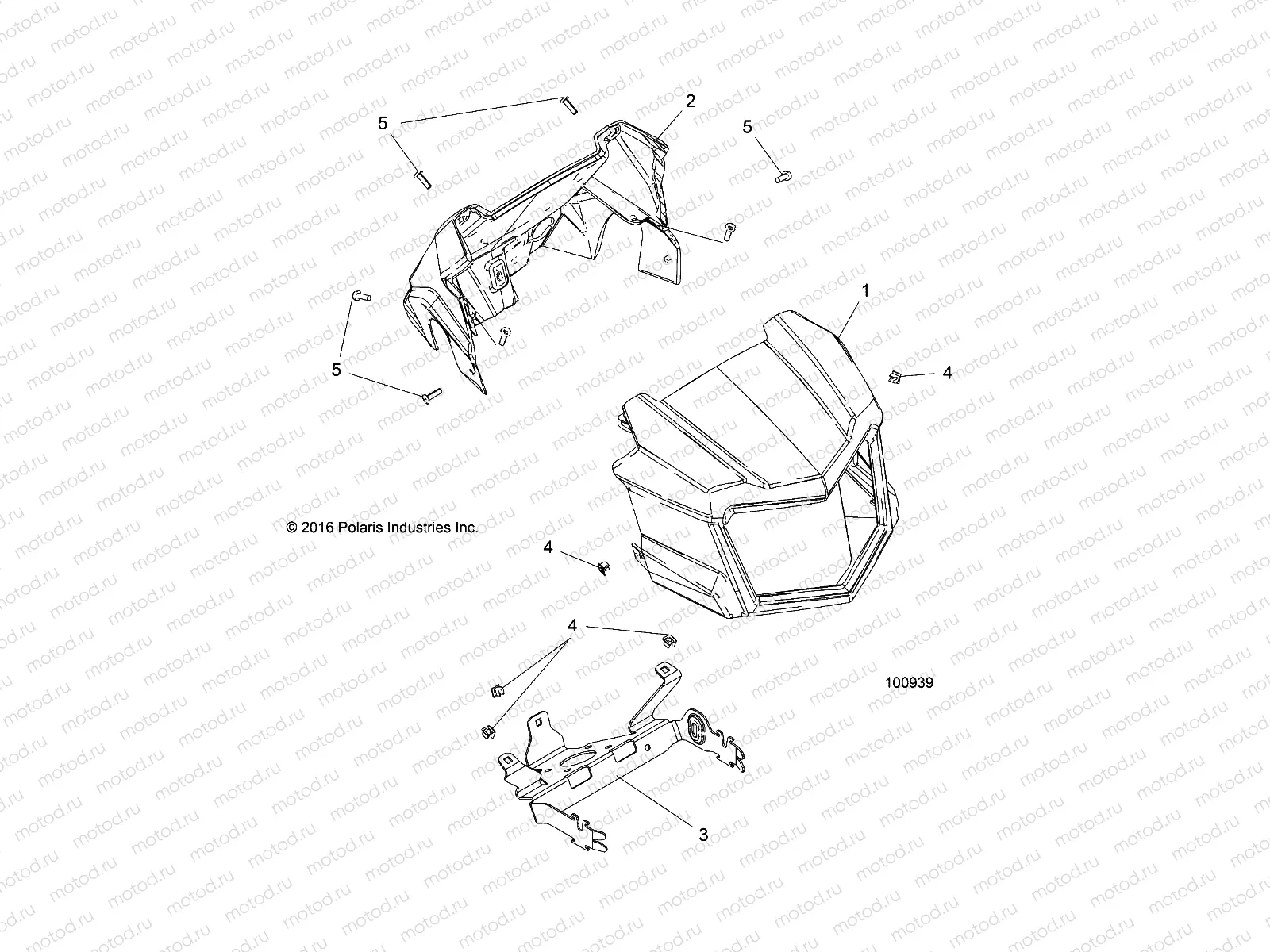 BODY | BODY, HEADLIGHT POD - A18SXS95FR (100939)
