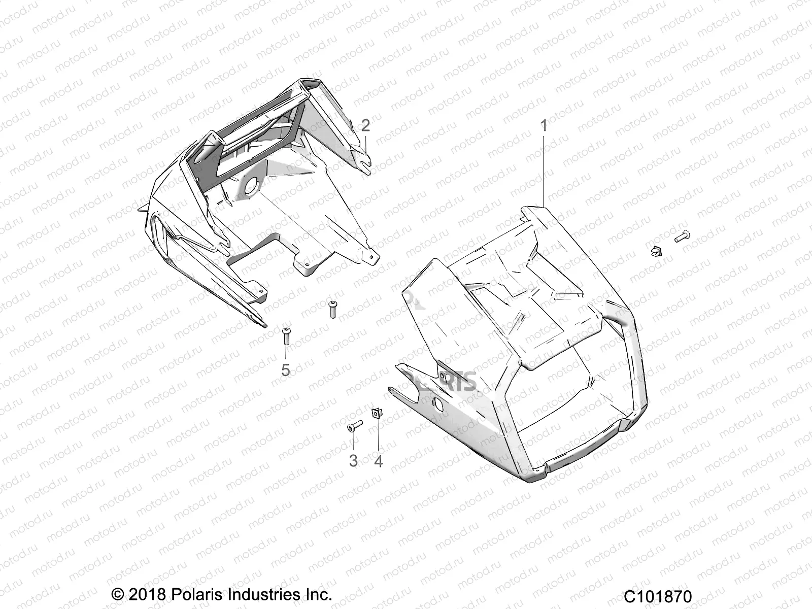 BODY | BODY, HEADLIGHT POD - A19SEA57F1/SEE57F1/SEE57F2 (100152)