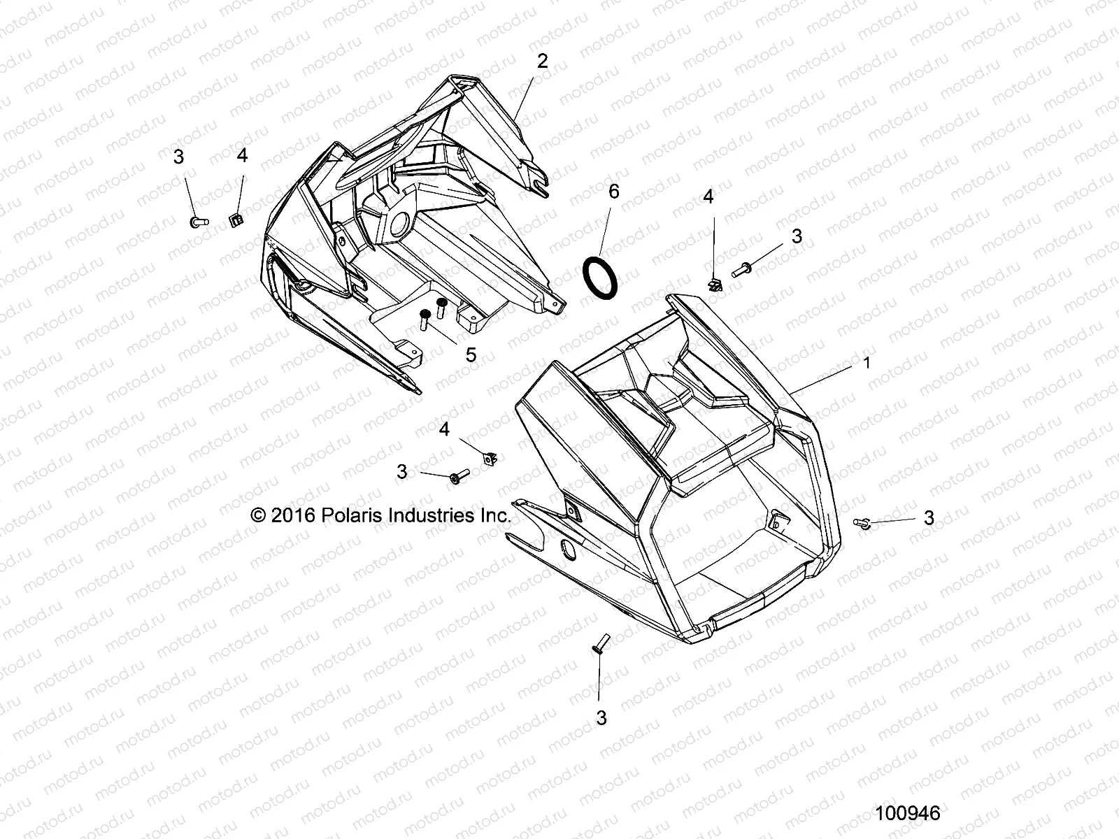 BODY | BODY, HEADLIGHT POD - A19SWS57C1/C2 (100946)